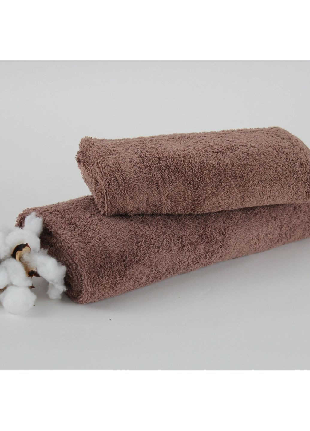 Махровий рушник для обличчя 50*90 см, 450 г/м2 Aurora Коричневий (254105090) ТЕП однотонний коричневий