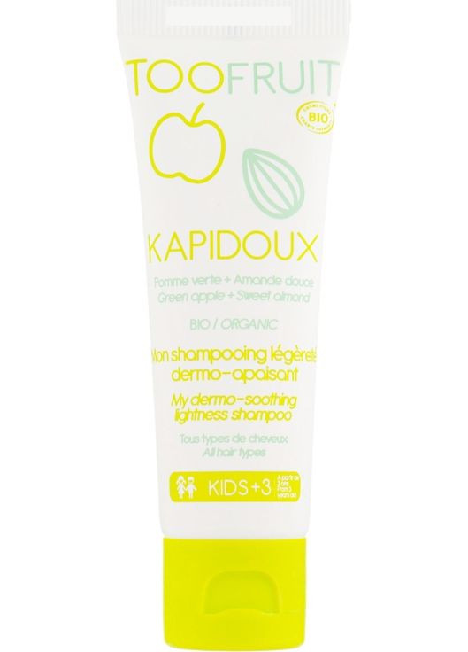 Пом'якшуючий легкий шампунь яблуко-мигдаль Kapidoux Dermo-Soothing Shampoo 400ml (280483-33877) Toofruit (368612084)