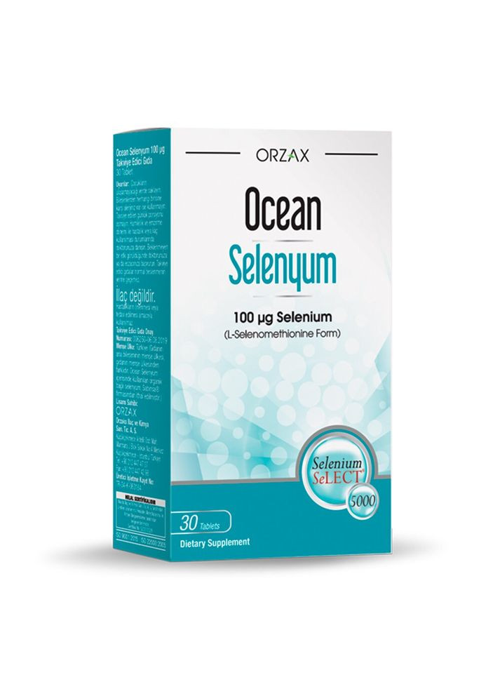 Селен Ocean Selenium 100 mcg, 30 таблеток для підтримки щитовидної залози та імунної системи Orzax (322294931)