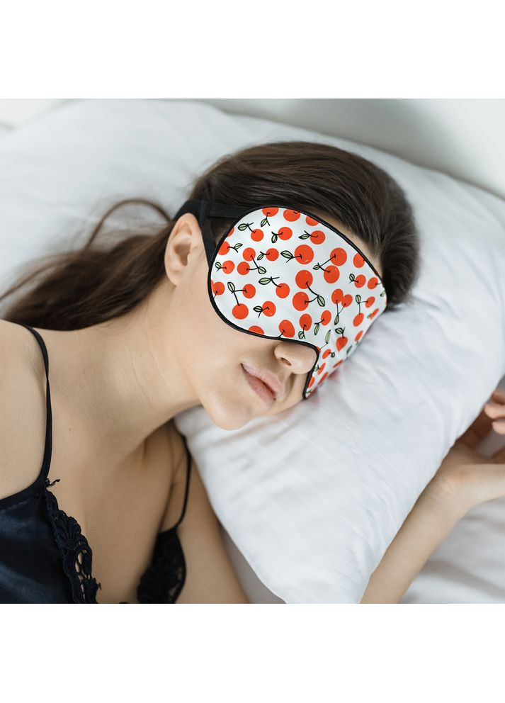 Маска для сна шелковая Млечный Путь с нескользящей резинкой в Подарочной упаковке Вишни (1139-02) Фабрика Тиші (369550253)
