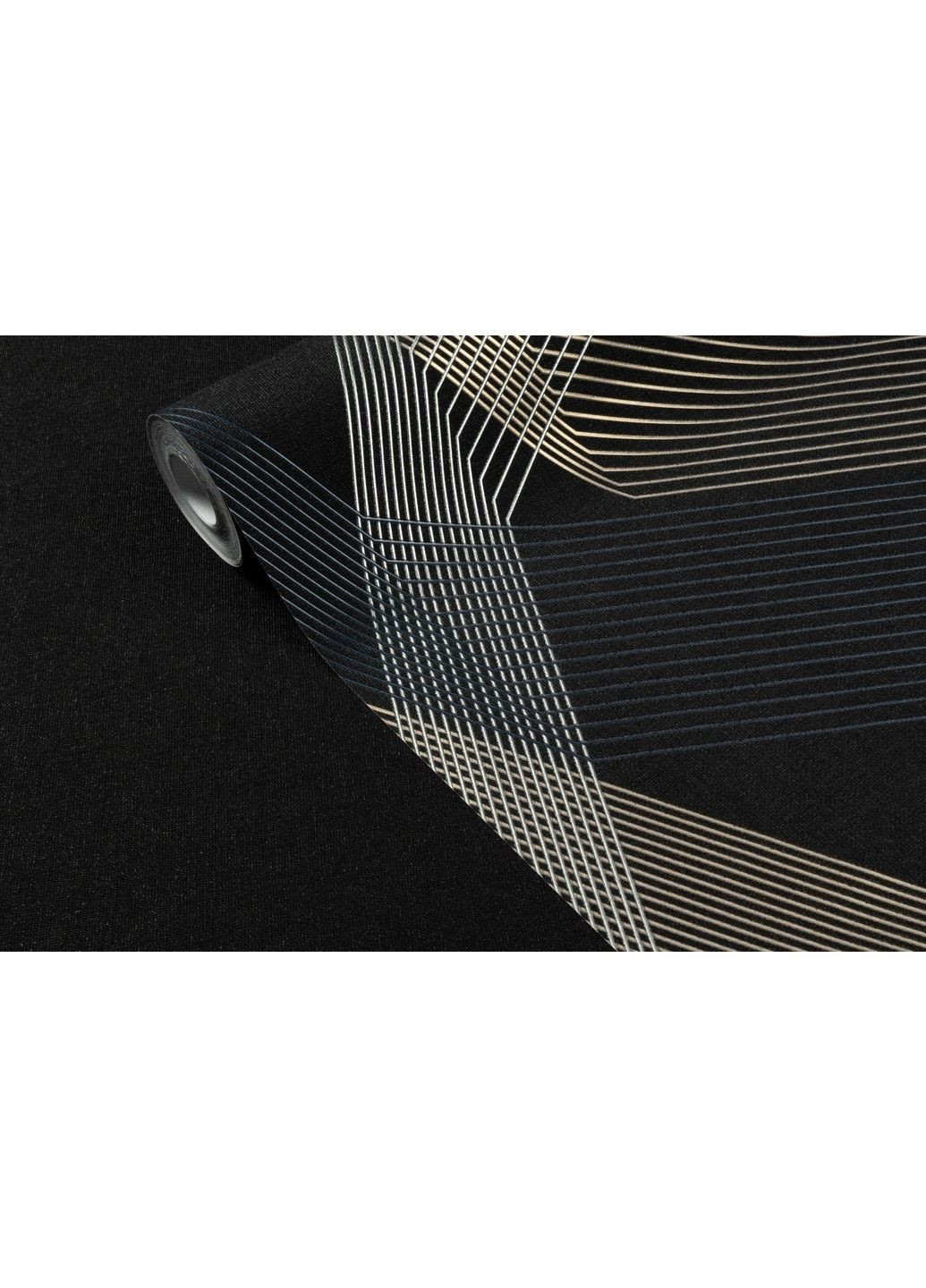 Флизелиновые обои винил горячего тиснения LS Vinil Грани ТФШ 7-1431 черный (1,06х10,05м) Vinil Wallpaper Factory (316476546)