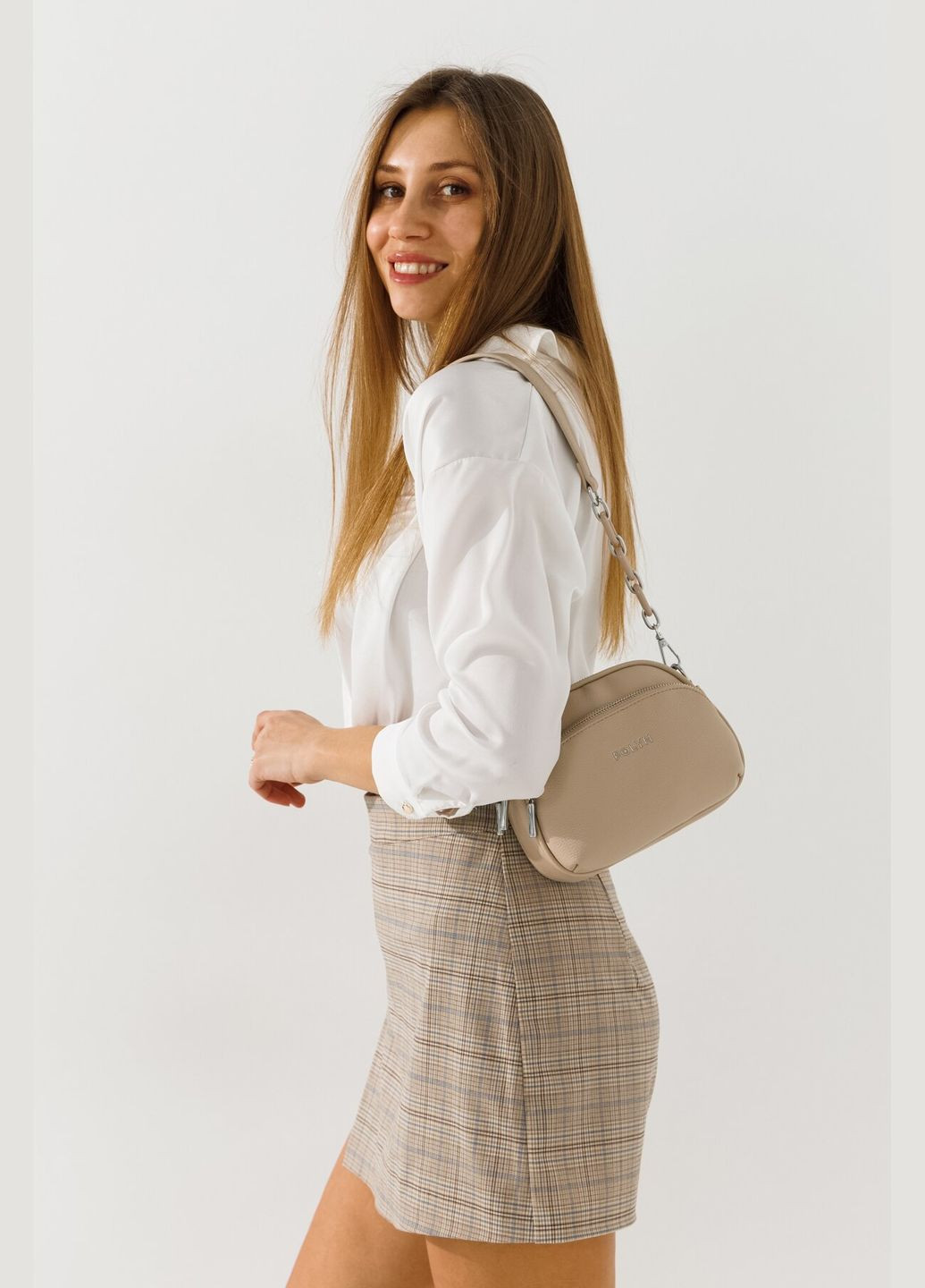 Белая блуза однотонная женская 9526 белый shop (2000989691136) Esay