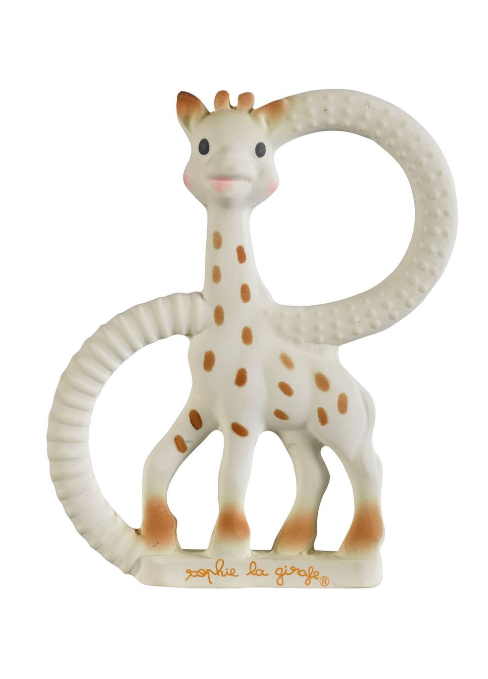Прорезыватель Жирафа Софи So Pure, с кольцами, мягкий, белый с коричневым () Vulli 200318 (336492637)