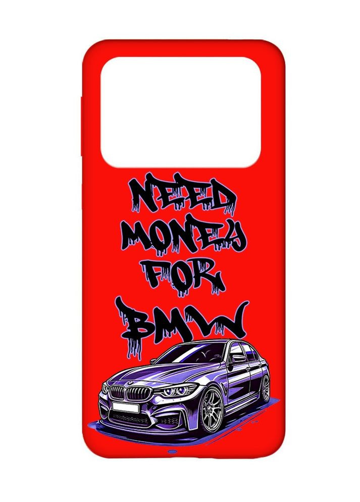 Матовий червоний чохол на Xiaomi Poco X4 Pro 5G Хочу БМВ (принт 386) CASE CONTROL (360709485)