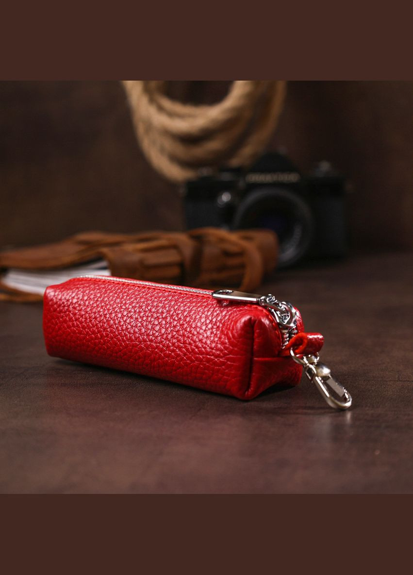 Шкіряна жіноча ключниця 16537 Червоний Shvigel (329146378)
