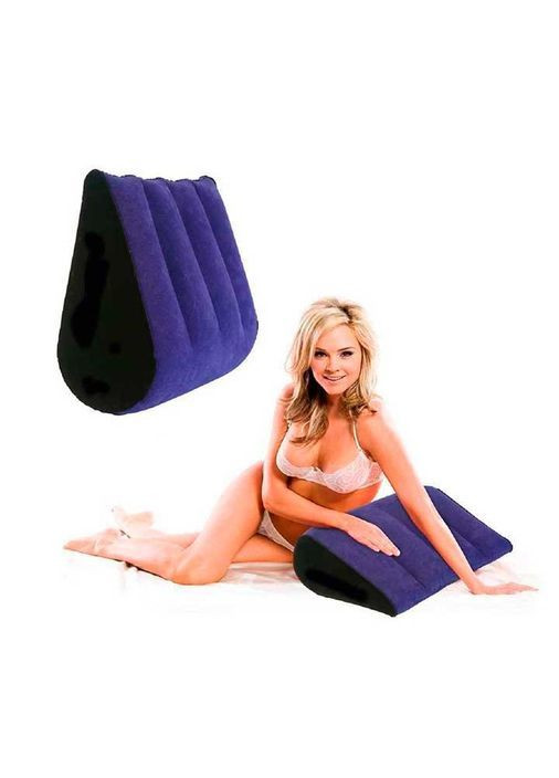 Надувная многофункциональная подушка для секса "Toughage" синий No Brand (367165879)