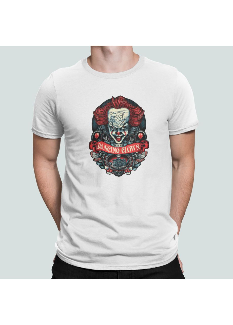 Біла чоловіча футболка з принтом pennywise it пеннівайз воно хелловін Stedman
