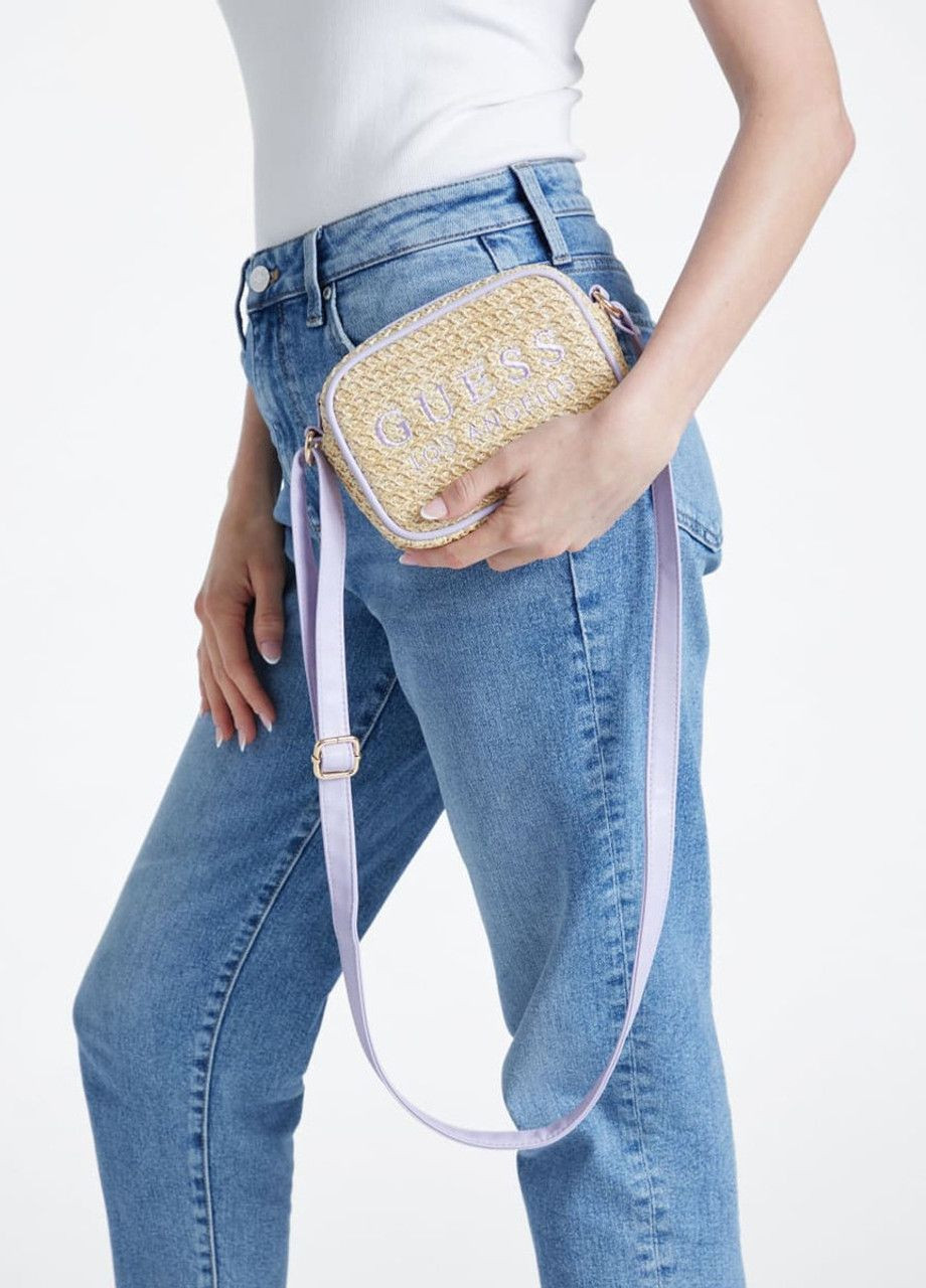 Сумка жіноча Embroidered Raffia Crossbody Guess (308683670)