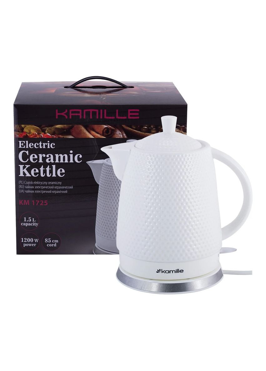 Чайник (Польша) электрический, керамический, 1.5 л. KM-1725 Kamille (346600500)