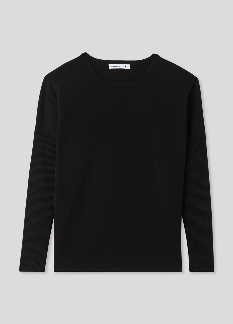 Чорний демісезонний светр жін Terranova