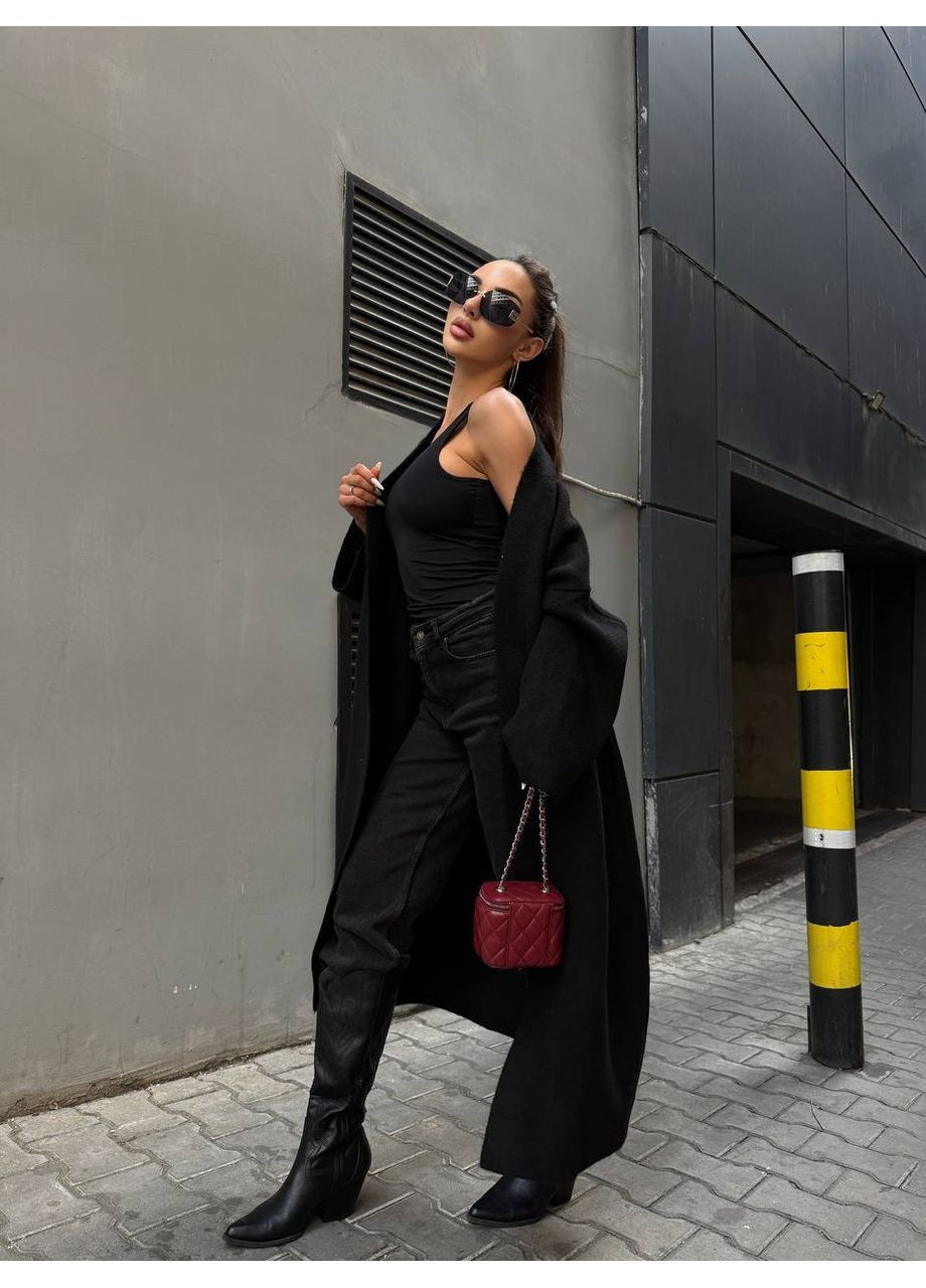 Черный демисезонный кардиган No Brand