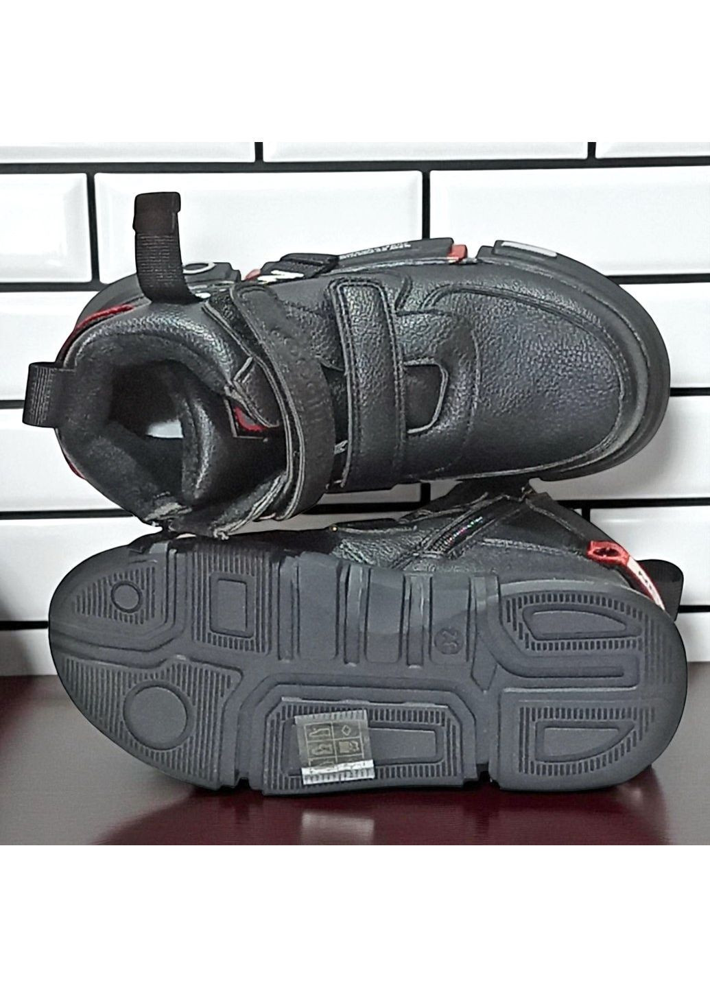 Демісезонні ортопедичні черевики для хлопчика, осінні хайтопи на липучках, утеплені демі черевики на флісі Клібі Clibee (365697441)