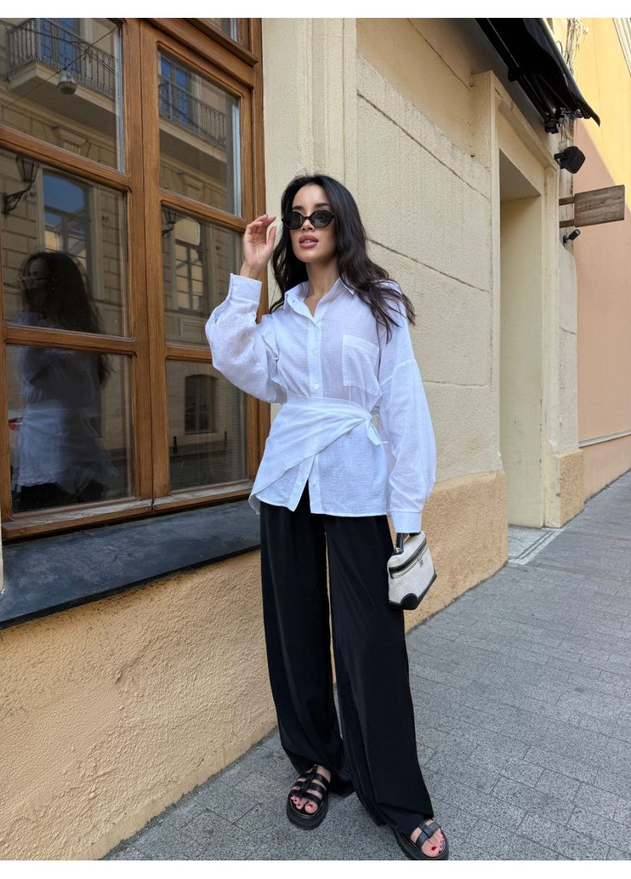 Белая классическая рубашка однотонная GD/GL Модний простір