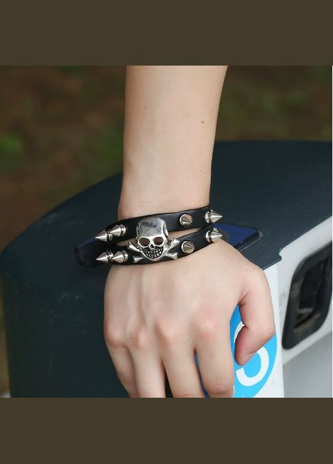 Браслет на руку з шипами Чорний Avalon 020 (330775602)