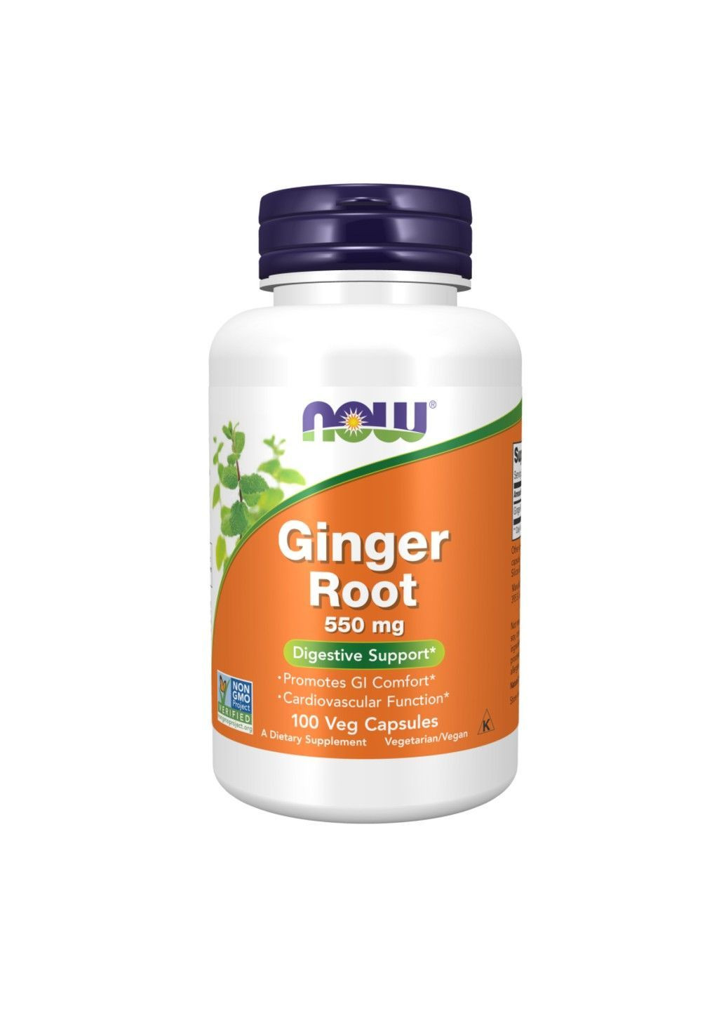 , корень имбиря, 550 мг, 100 растительных капсул Now Foods (364956423)