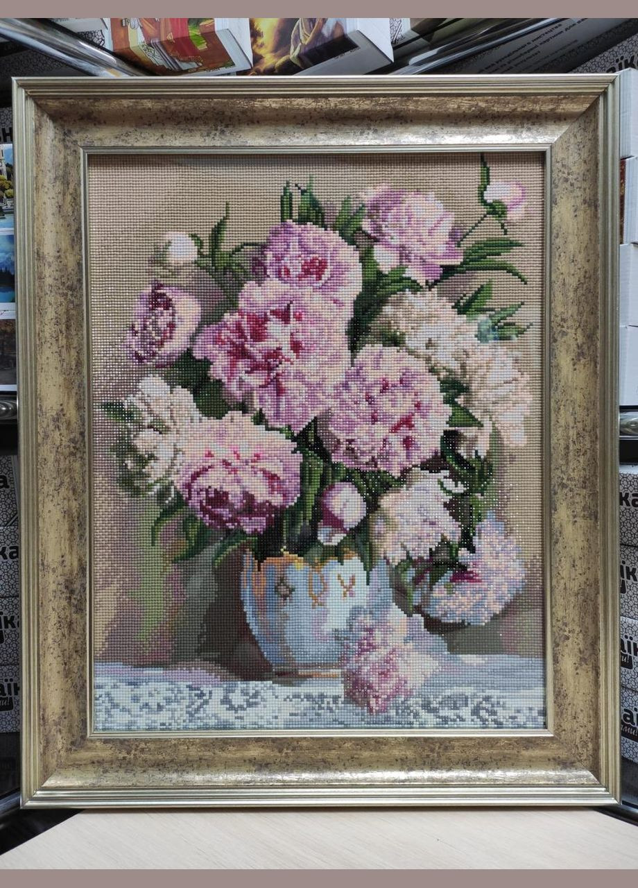 Набір для алмазної мозаїки 40х50 Піони SP046 ColorArt (299772239)