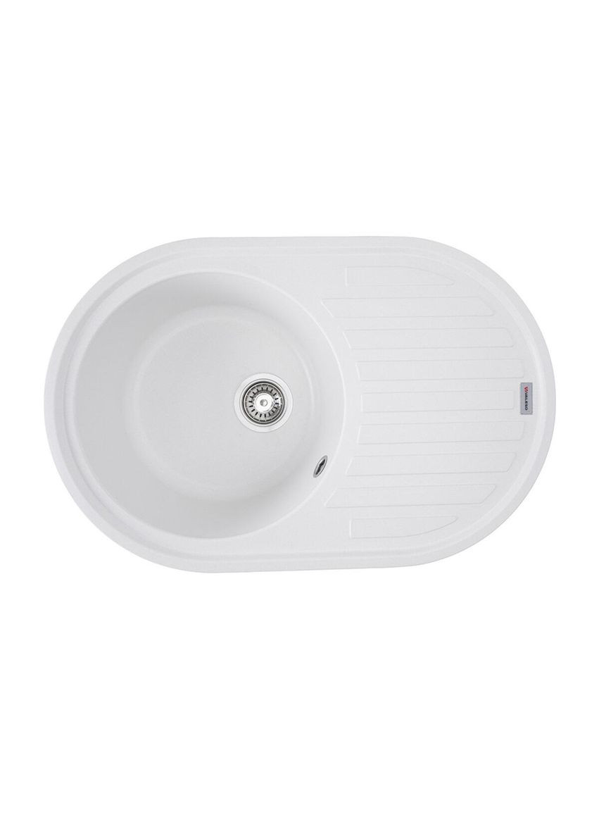 Гранітна мийка для кухні LIRA 7750 матова Білосніжна Valeso (342071957)