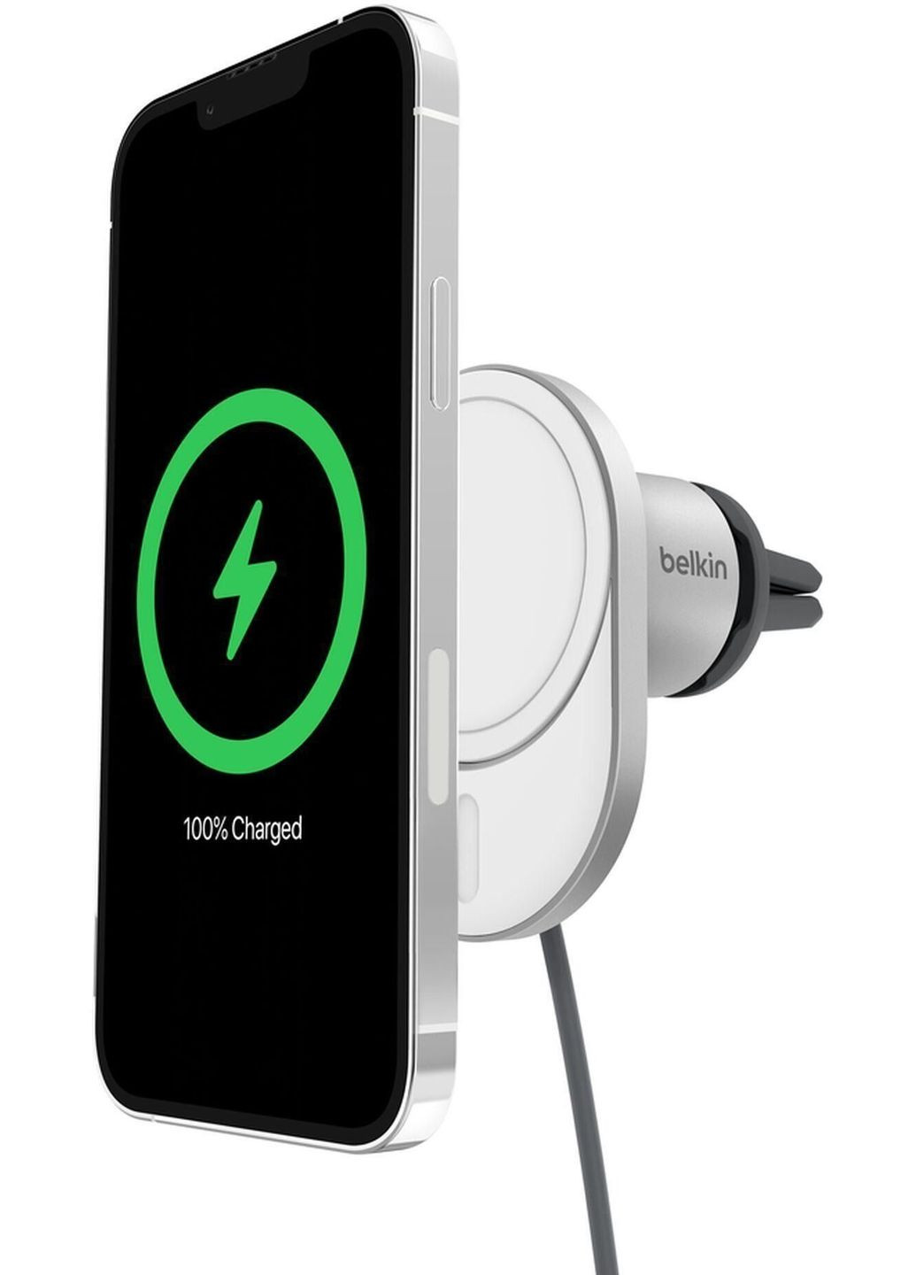 Автомобільний тримач смартфона MagSafe Qi2 бездротова зарядка, чорний Belkin (360398121)