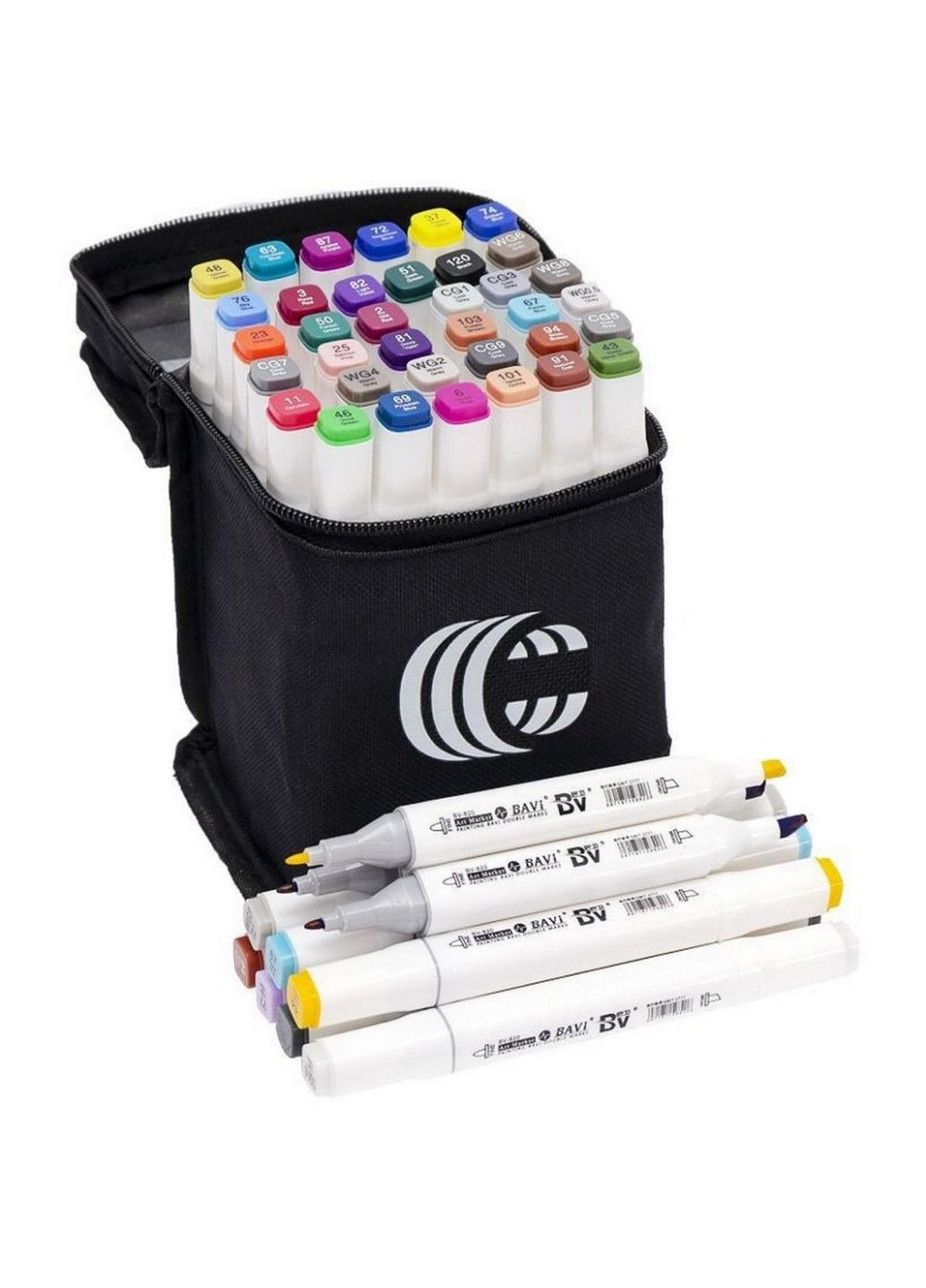 Набір скетч-маркерів, 36 кольорів у сумці Bambi (292577136)
