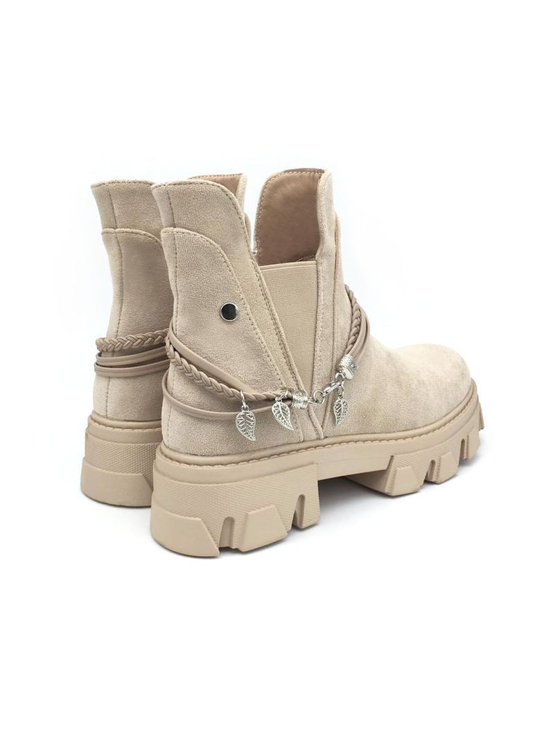 Осенние ботинки женские бежевые челси. 39(24,5см) челси Seastar тканевые