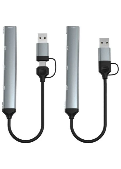 Концентратор 5-в-1 USB Type-C/Type-A к 1xUSB3.0, 2xUSB 2.0, кард-ридер SD/MicroSD (DM-UH-514) Dynamode (397089557)