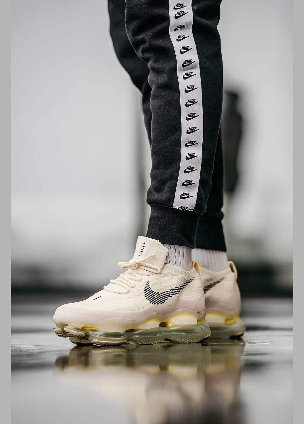 Бежеві Осінні кросівки чоловічі і жіночі nike air max scorpion fk beige | найк аір макс скорпіон фк бежевий No Brand