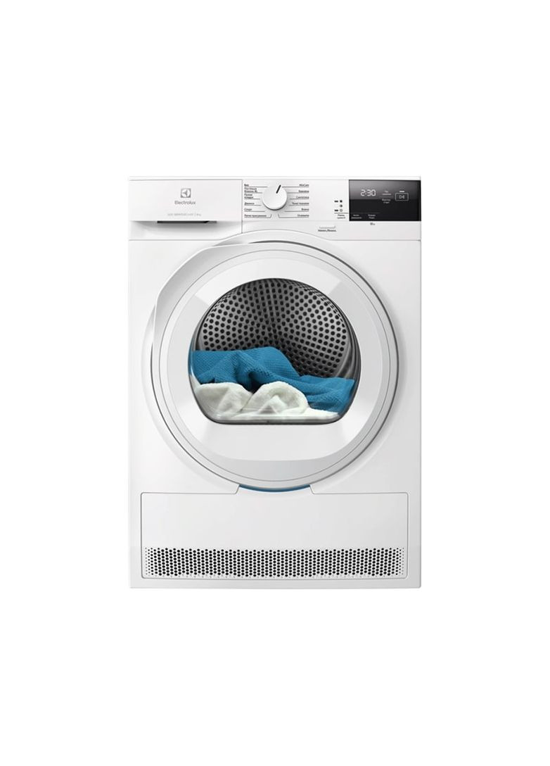 Сушильная машина тепловой насос, 8кг, A++, 64см, дисплей, белый Electrolux (314775738)