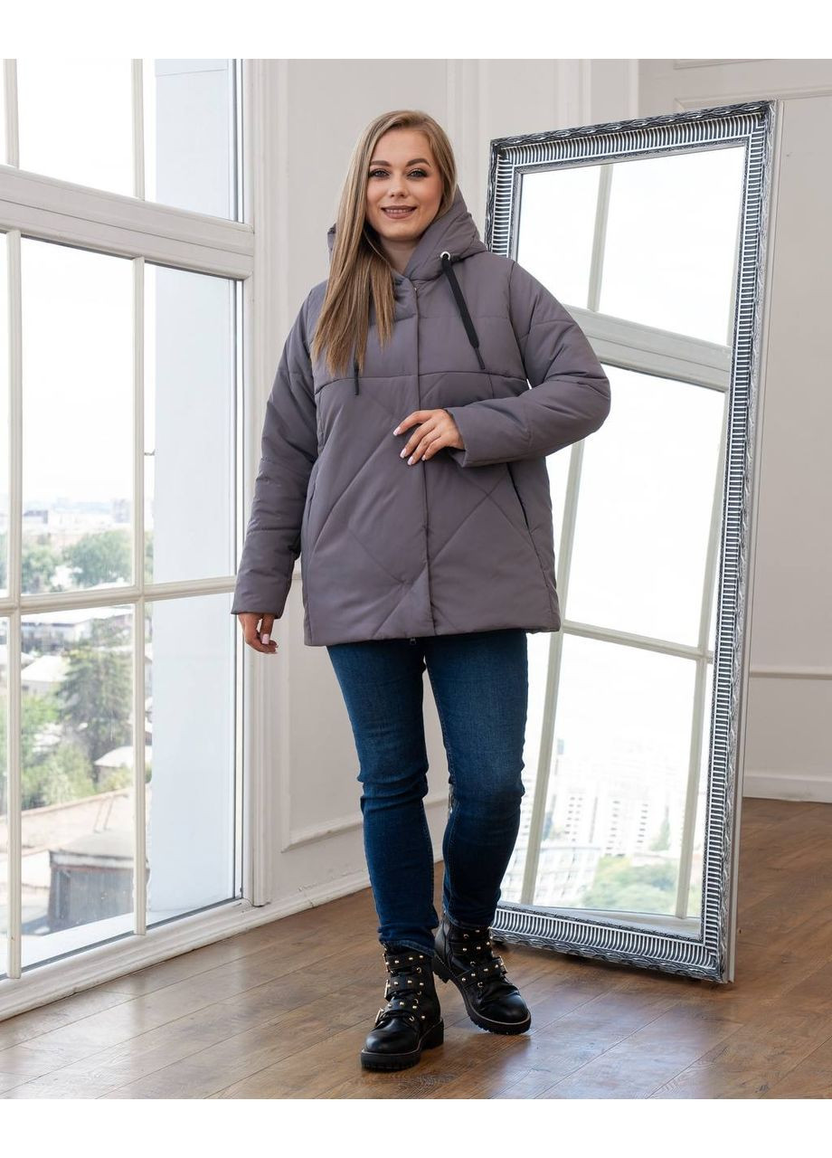 Пудровая демисезонная демисезонная женская куртка большого размера SK