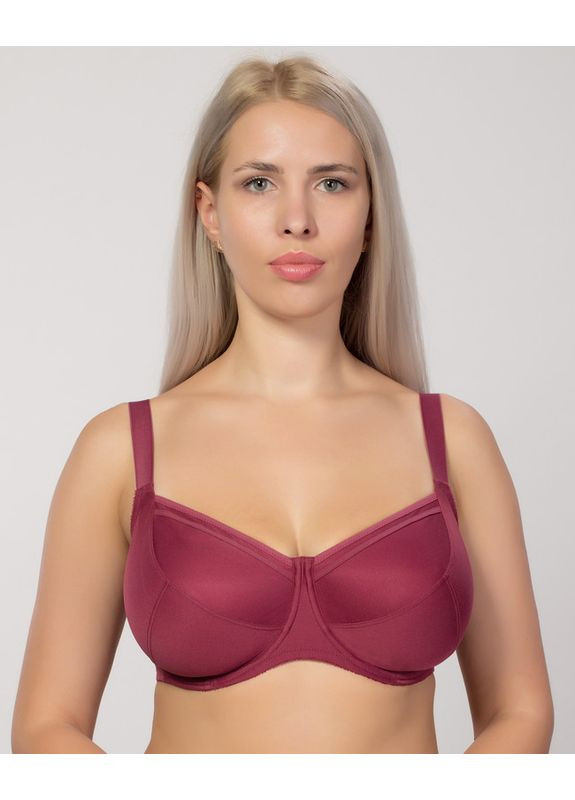 Бордовий бюстгальтер на кісточках з м'якою чашкою Elita з кісточками