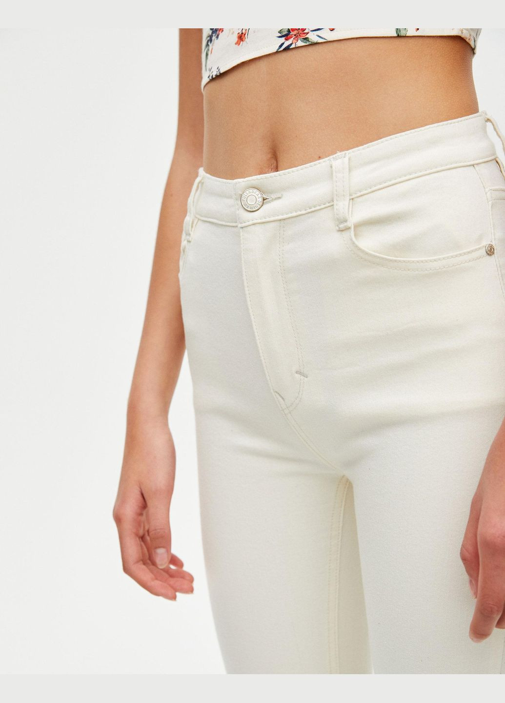 Джинсы лето,молочный, Pull & Bear - (297571109)