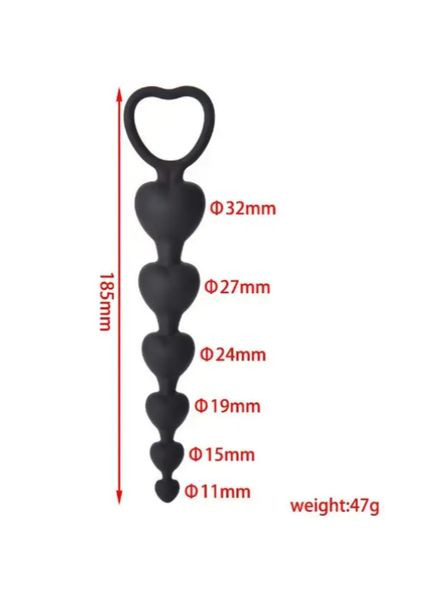 Анальні кульки намисто для сексу Анальна іграшка пробка стимулятор Силіконовий анальний ланцюжок для початківців No Brand (322640247)