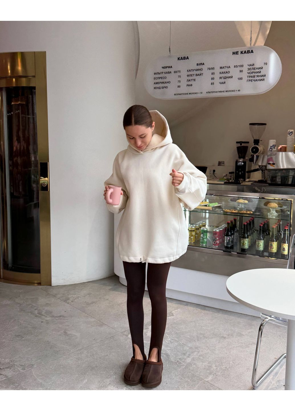 Худой женский оверсайз на флисе с принтом на спине. MonCher (369733343)