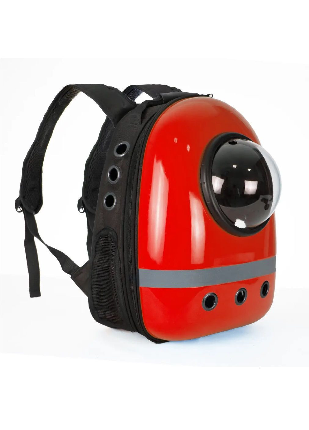 Рюкзак з ілюмінатором світловідбивною смужкою для перенесення тварин котів собак 42х31х20 см (481092-Prob) Червоний Unbranded (353303210)