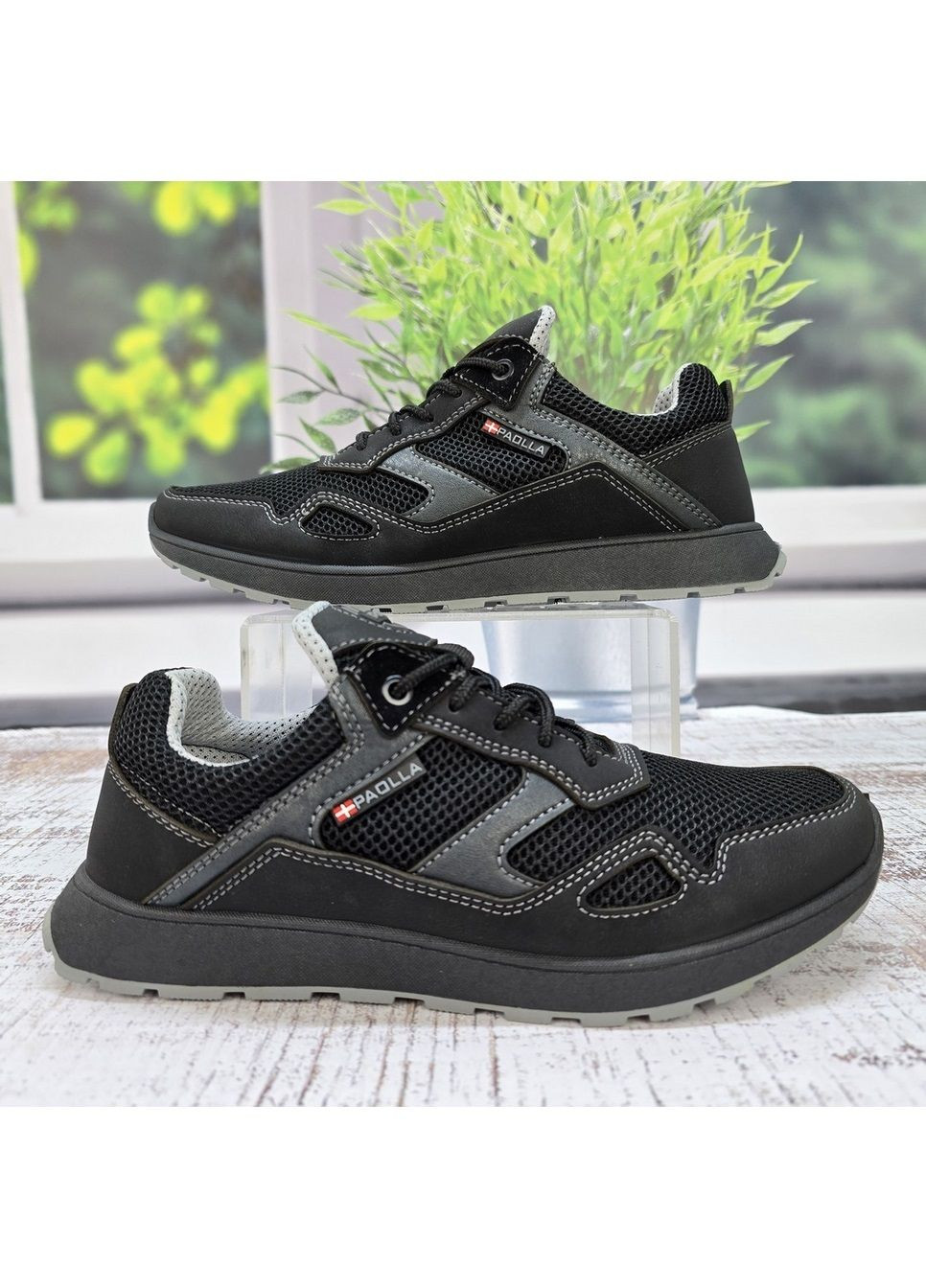 Чорні Осінні кросівки чоловічі Paolla