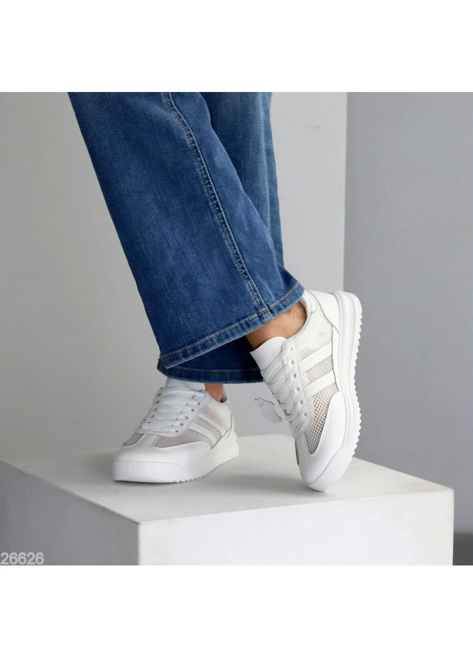 Білі стильні жіночі кеди No Brand