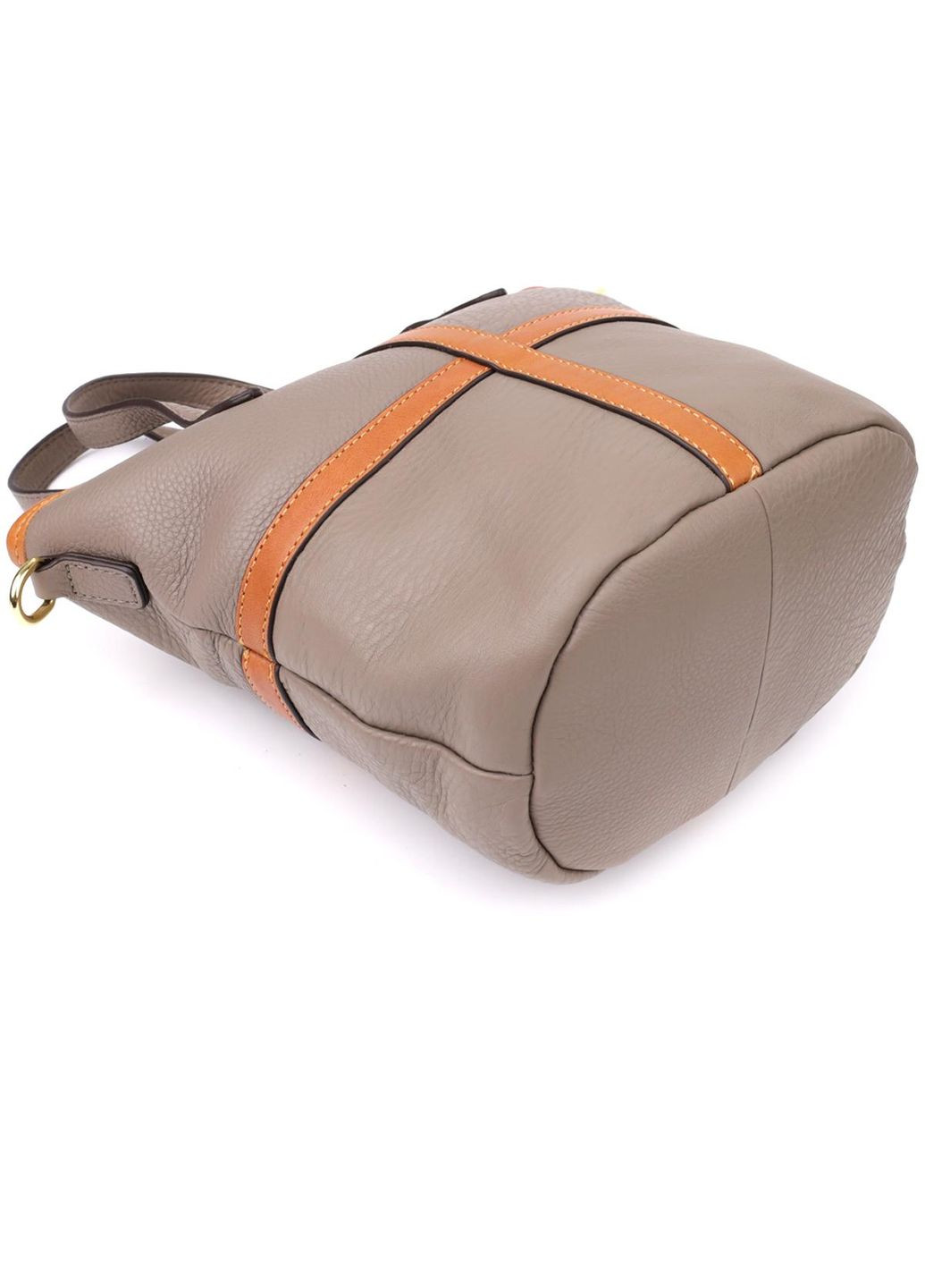 Сумка тоут через плечо женская из натуральной кожи большая Серый 38267 Vintage (355245286)