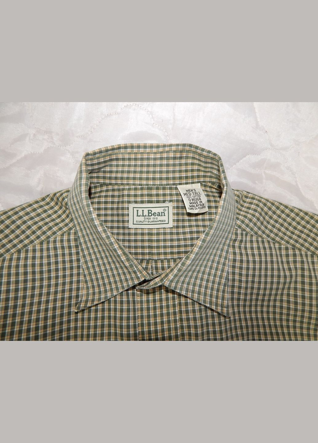 Зеленая кэжуал рубашка в клетку No Brand