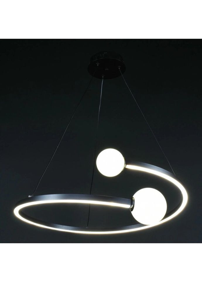 Люстра світлодіодна підвісна LED світильник для квартири на стелю ледве 27340 Чорний 40-150х60х60 см. Sunnysky (335975026)