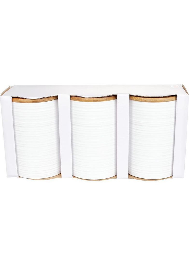 Набор банок Merceyl "Линии" 3 банки по 800мл керамические с бамбуковыми крышками Bona (330139190)