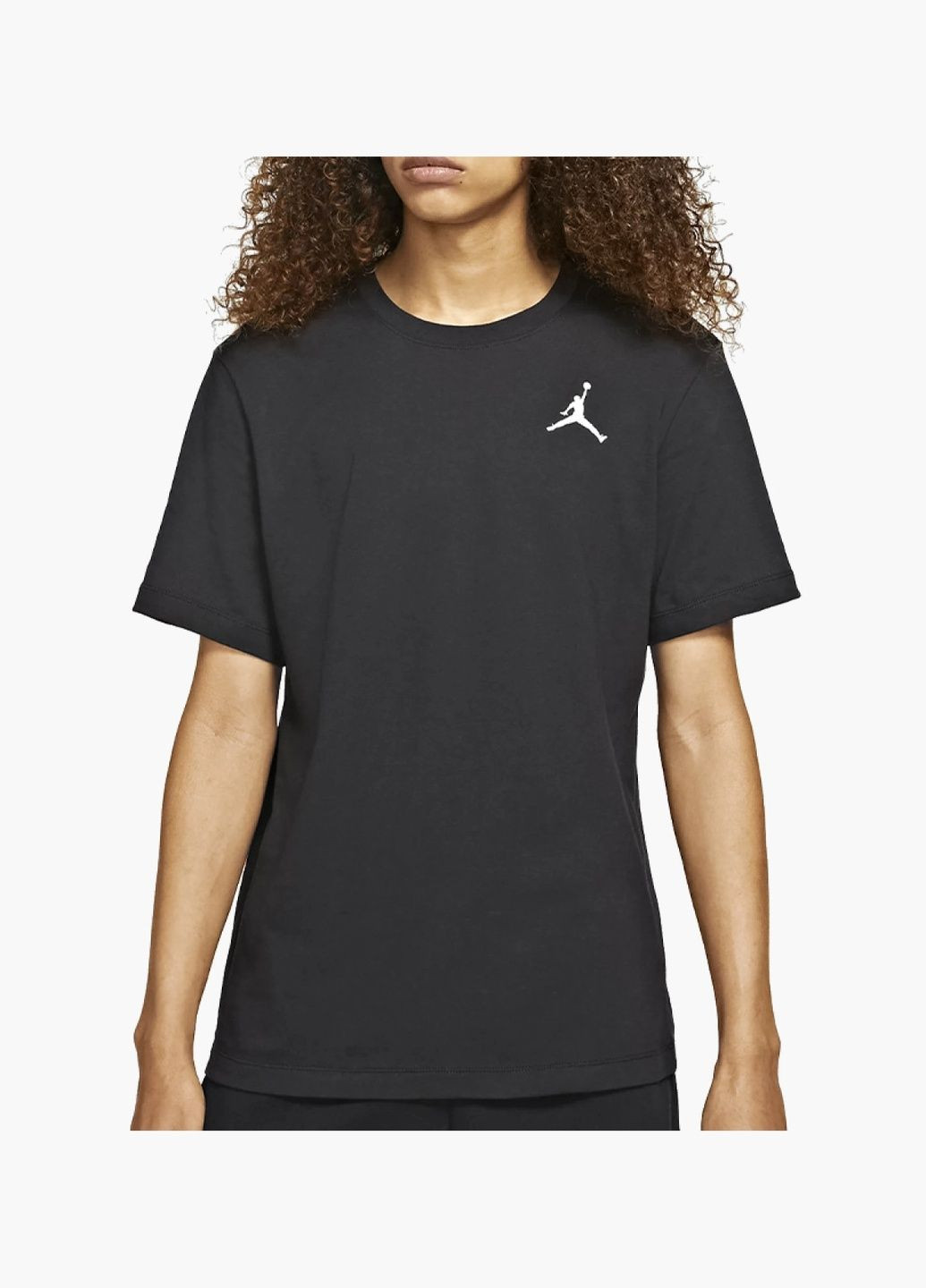 Чорна футболка чоловіча m j jumpman emb ss crew black dc7485-010 Air Jordan