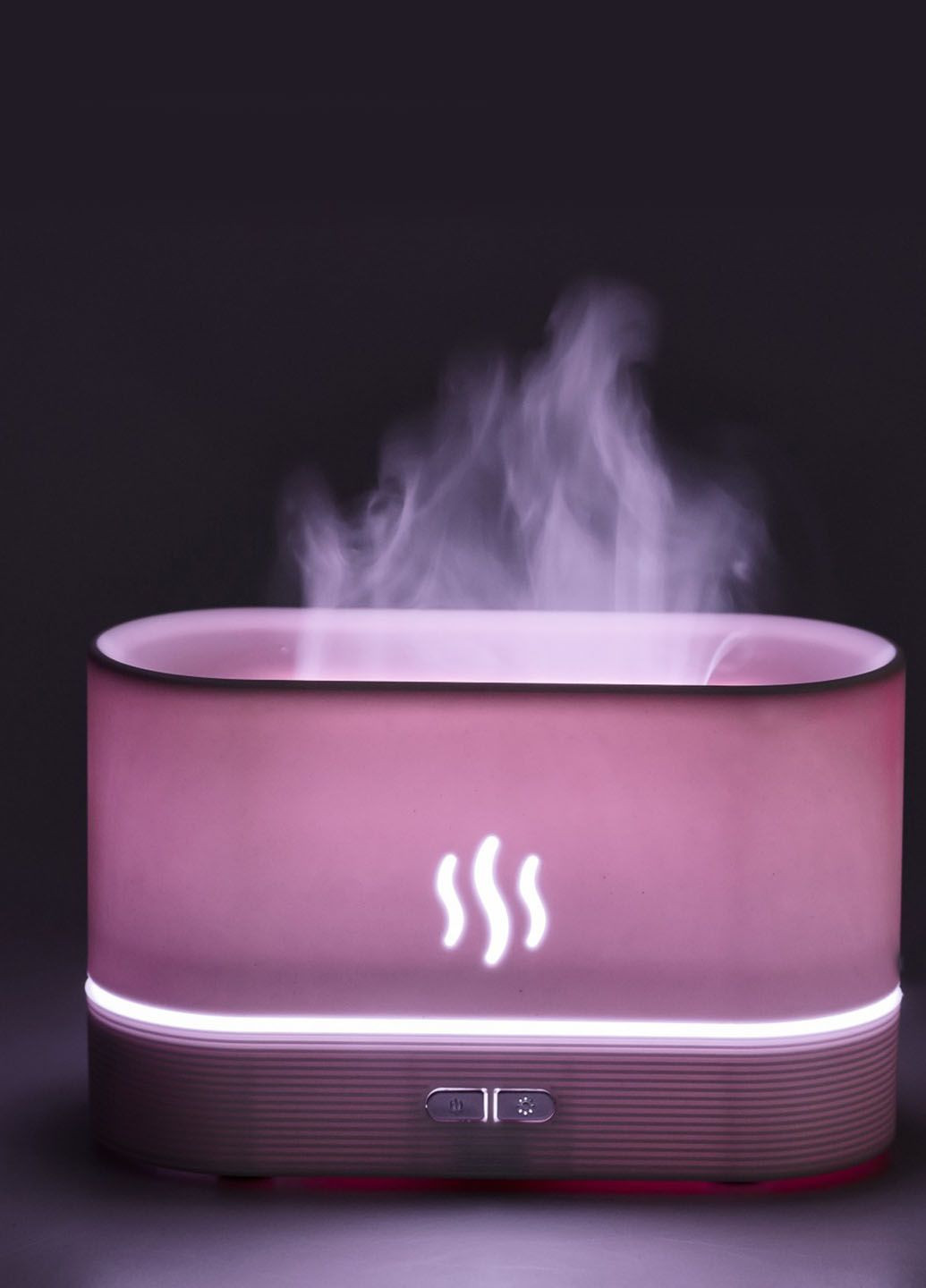 Увлажнитель воздуха ультразвуковой Flame fireplace 2в1 с эффектом пламени 7 режимов подсветки 180 мл Idea (290416613)