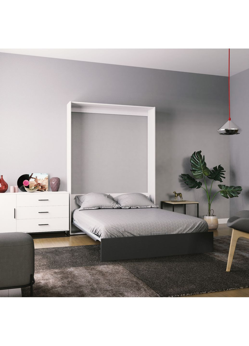 Ліжко-трансформер Mitra 1,4 1508x2154x2120 К - Німфея альба / Ф - Антрацит (SM01160200000) Art In Head (337309143)