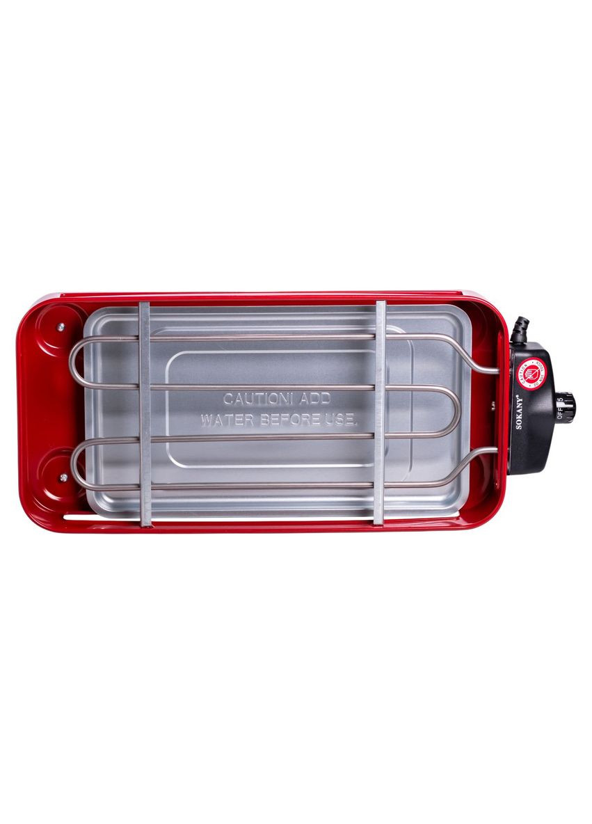 Електричний гриль настільний червоний 1500 Вт SK-6112 Sokany (353505384)