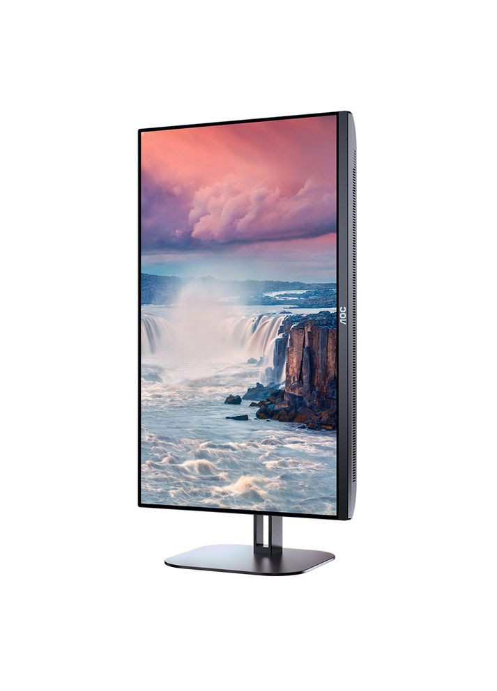 TFT 27" Q27V5C/BK, QHD, IPS, 75Гц, 1 мс, HDMI, DP, USBC, USB-hub, HAS, Pivot, колонки, чорний AOC (314749925)