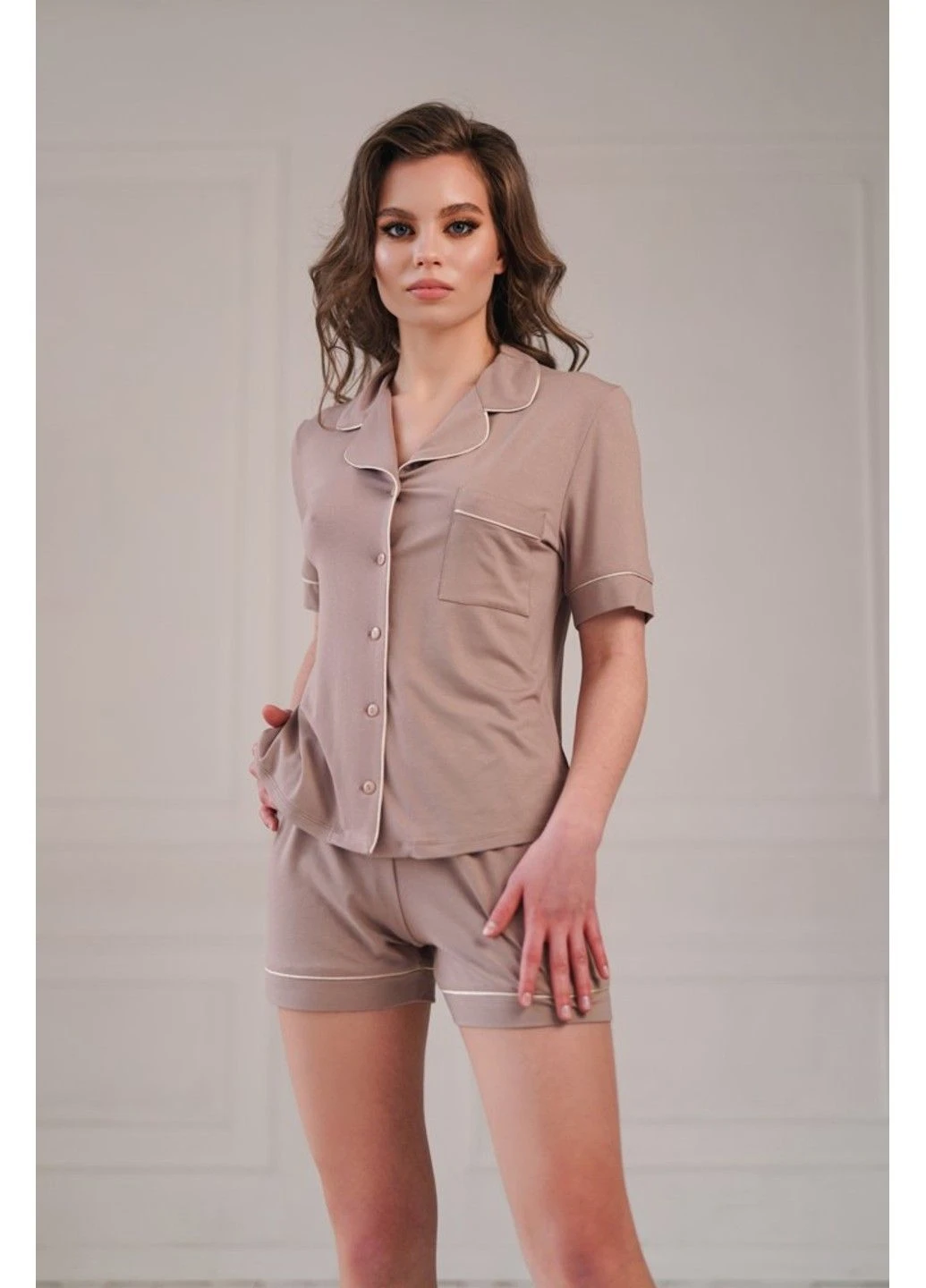 Кофейная 4105 solomia шорты домашние женские Komilfo