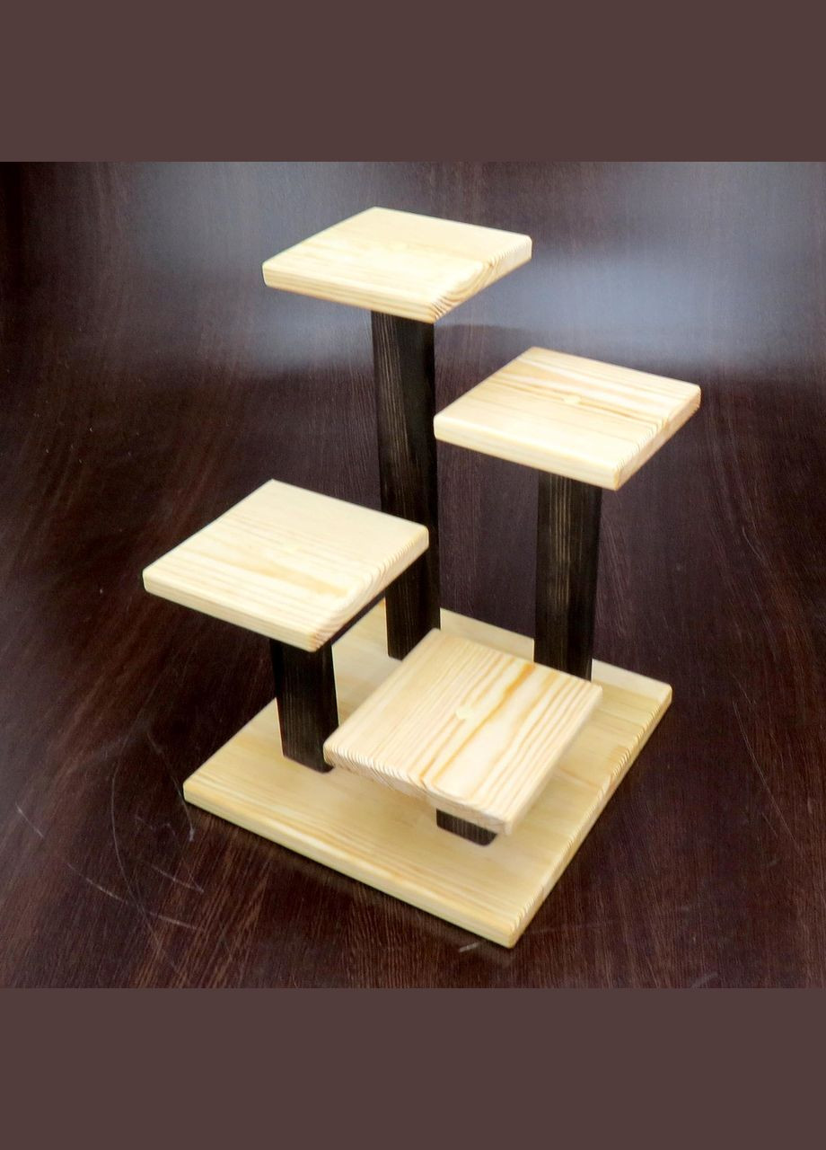 Підставка для квітів з дерева Ковадонга бланже-венге (ЦВП-00630112) No Brand (328228019)