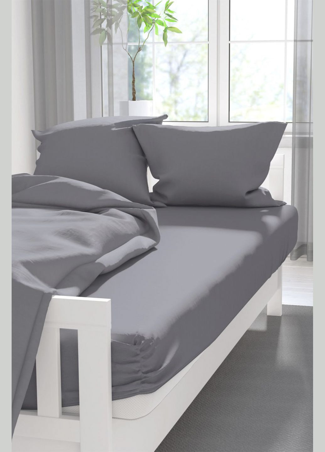 Постільна білизна “”, Двоспальна колір графіт ЦБ-00277731 Lelit (330573896)