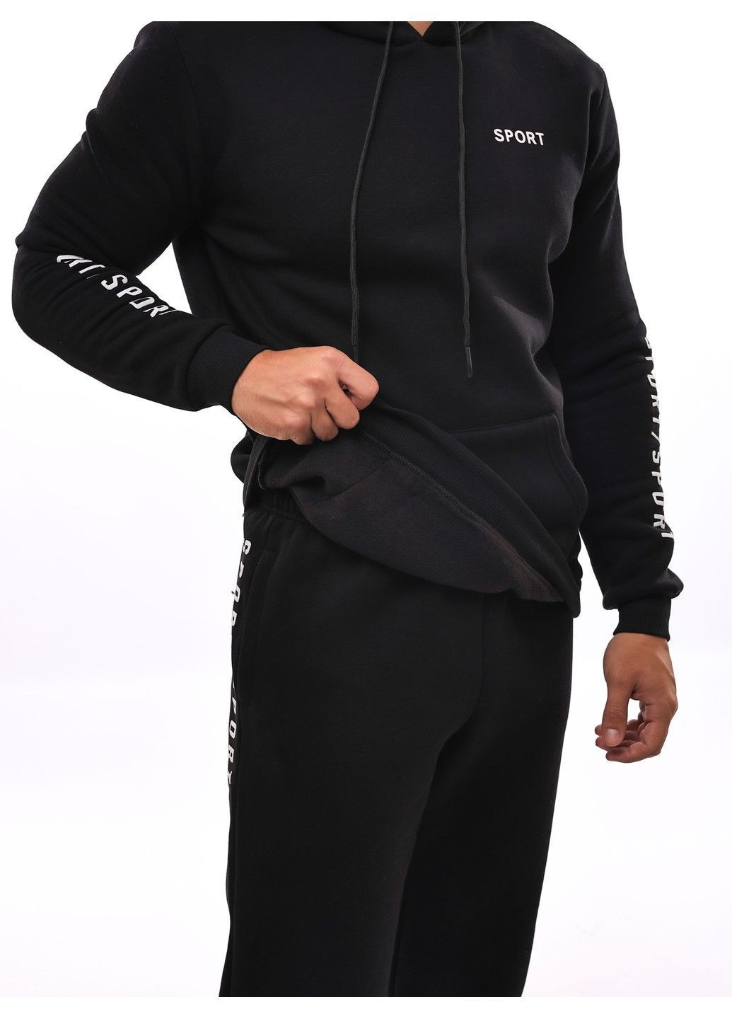 Чорний спортивний костюм чоловічий No Brand