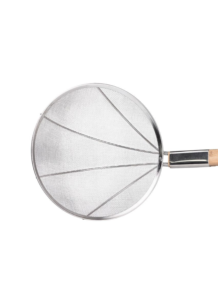 Шумовка "паук" с деревянной ручкой Ø 32 см для фритюра и глаза HP-19-19-32CM (A-033483) Zhongjing (362210592)