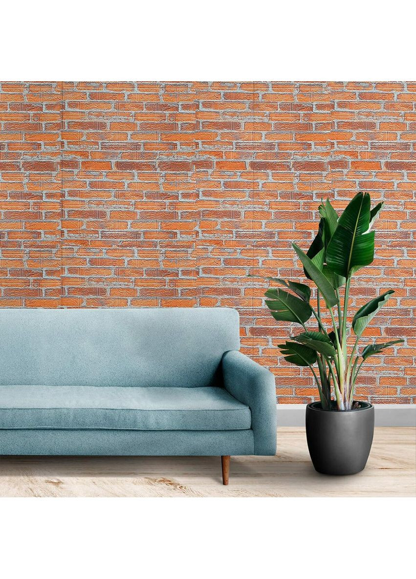 Самоклеюча 3D панель 19600x700x3мм Руда Катеринославська Цегла SW-00001370 Sticker Wall (360920374)